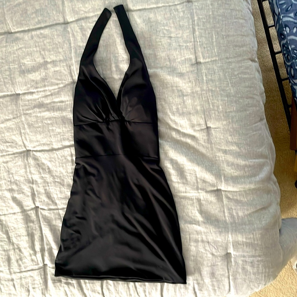 Juniors black halter top custom made dress!